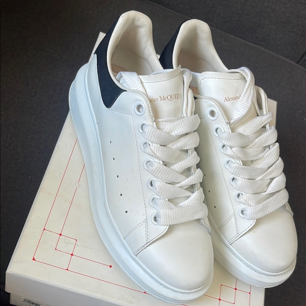 Alexander McQueen White and Black Sneakers